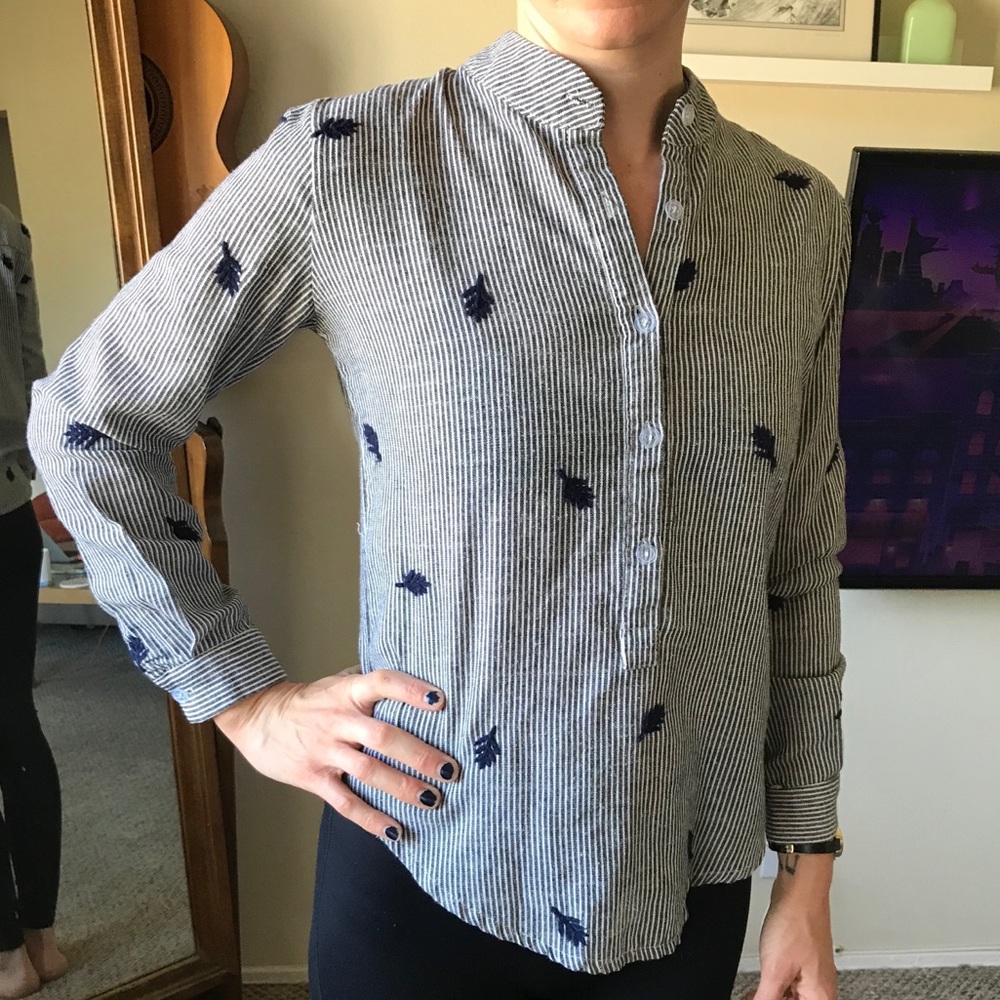 Embroidered cotton blouse